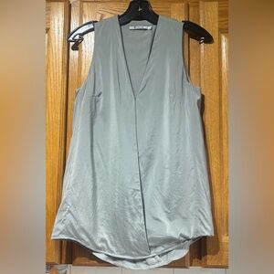 Alexander Wang Gray Wrap Silk Tank Top Sleeveless Women's XS EUC